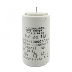 Condensateur 11 µF cosses Faston 2.8mm pour moteur volet roulant