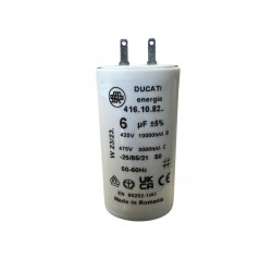 Condensateur 6 µF cosses Faston 2.8mm pour moteur volet roulant