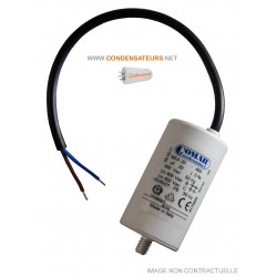 Condensateur 20µf, 20mf, 20 microfarads 450V CABLE POUR moteur leroy somer LS90P 0.75kW