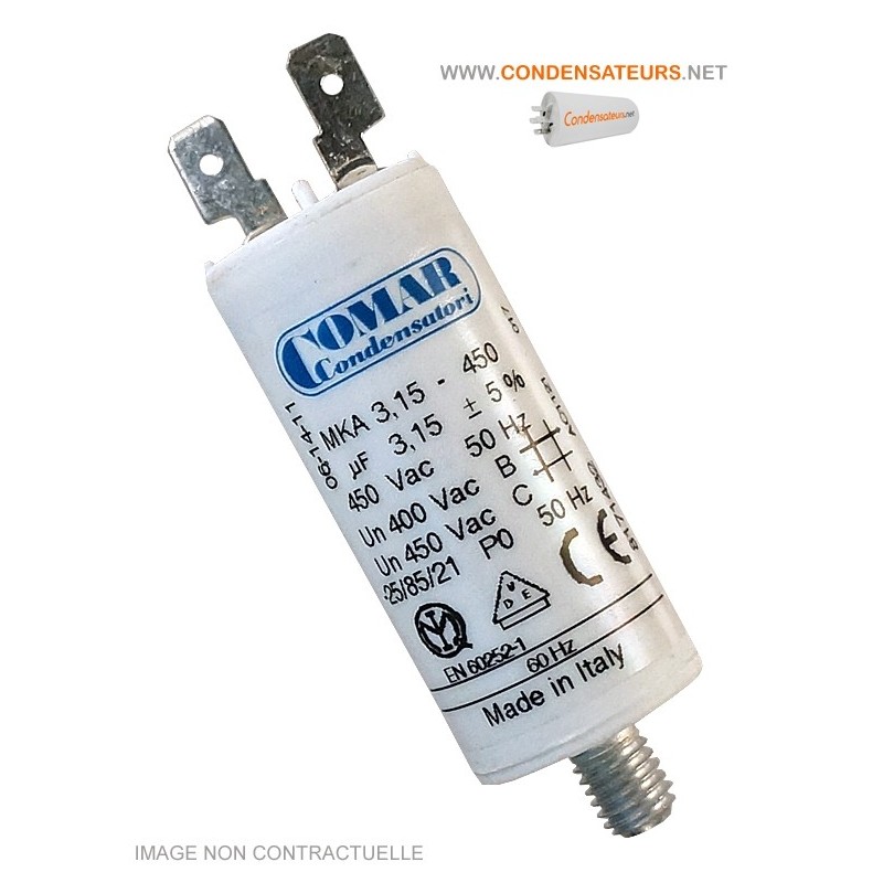 Condensateur de démarrage 3 µf 450V COSSES Condensateur de démarrage 3 µf 450V COSSES