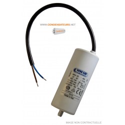 Condensateur de démarrage Moteur Condensateur 2µf 500 V 30x86mm Câble 30 cm Icar 2uf