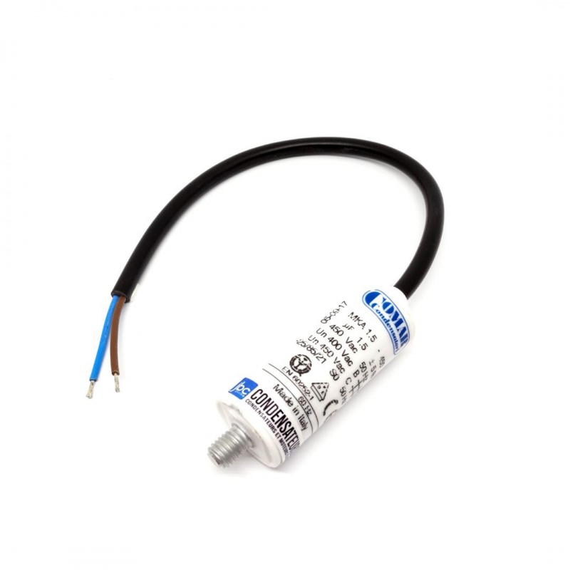 Condensateur permanent 1.5µf à cable pour moteur électrique Condensateur permanent 1.5µf à cable pour moteur électrique