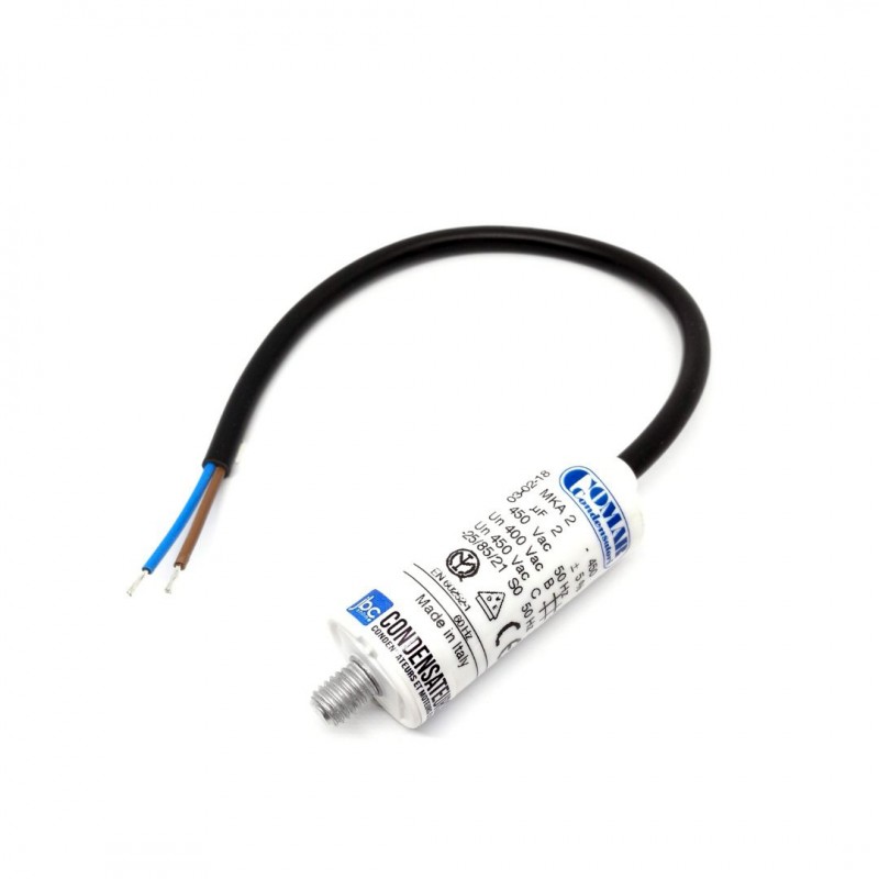 Condensateur permanent 2µF à câble pour moteur électrique Condensateur permanent 2µF à câble pour moteur électrique