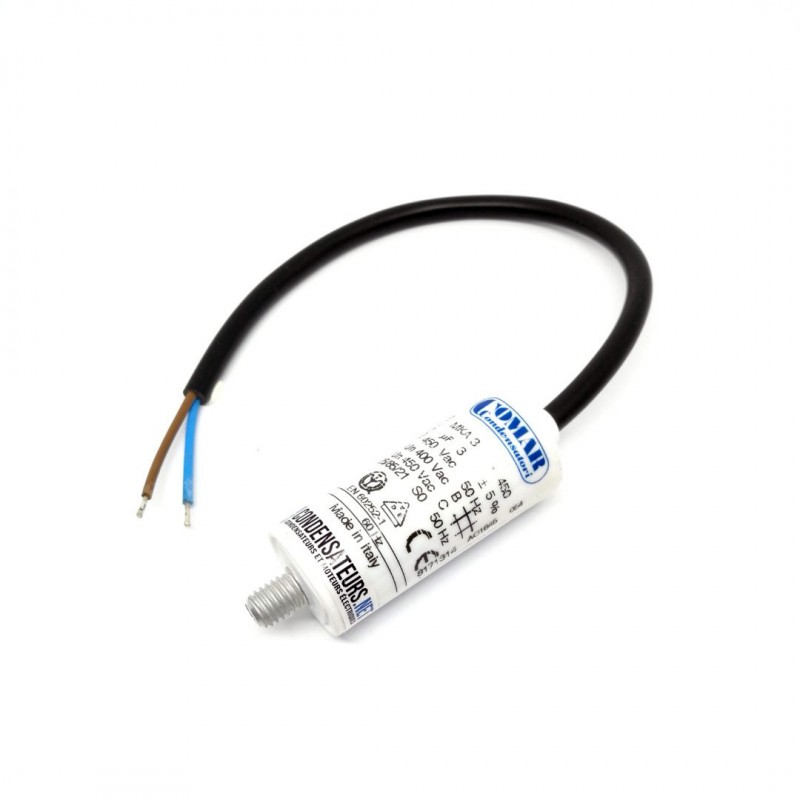 Condensateur permanent 3µf à câble pour moteur électrique Condensateur permanent 3µf à câble pour moteur électrique
