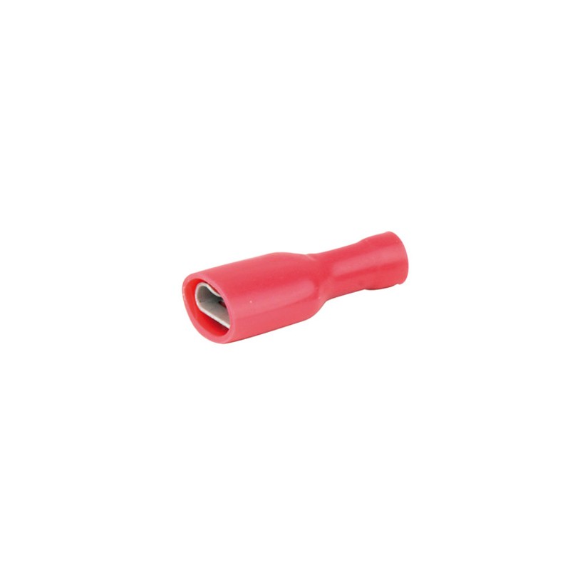 Cosses à sertir clip femelle FASTON 6.3mm rouge